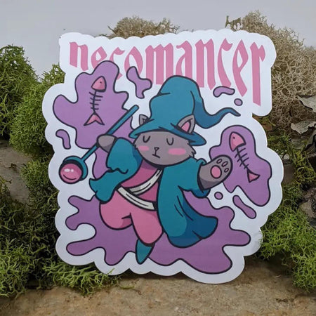 Mimic Gaming Co Necromancer Cat Tabletop Gaming Sticker 