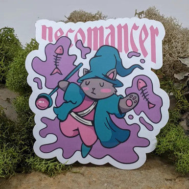 Necromancer Cat Tabletop Gaming Sticker