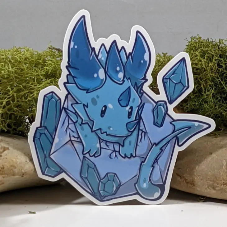Mimic Gaming Co Polyhedral Dice Baby Ice Dragon Sticker 