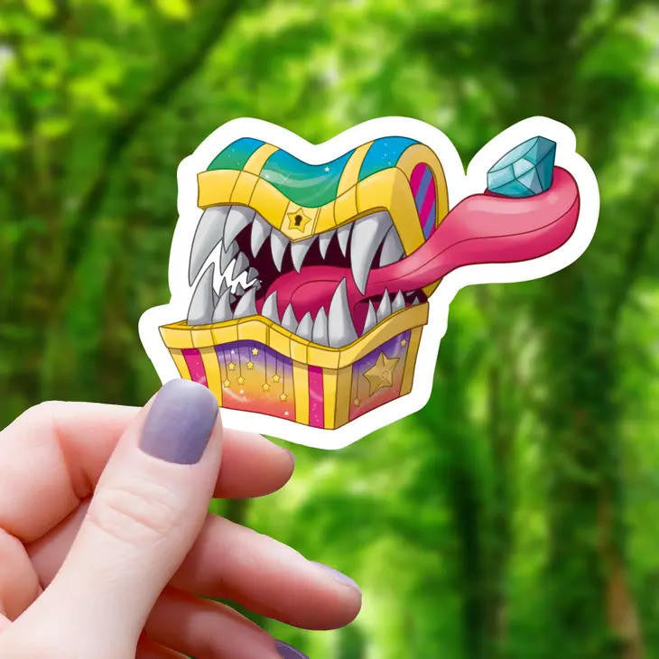 Mimic Gaming Co Rainbow Chest Mimic Monster Sticker 