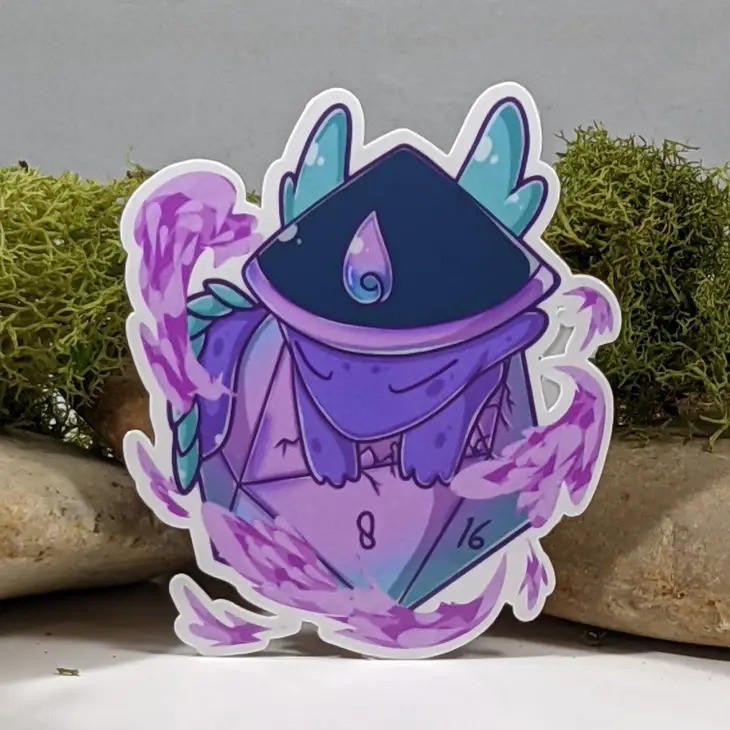 Mimic Gaming Co Vaporwave Dragon Egg Sticker 