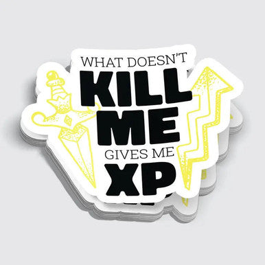 What Doesn't Kill Me Gives XP Sword Sticker