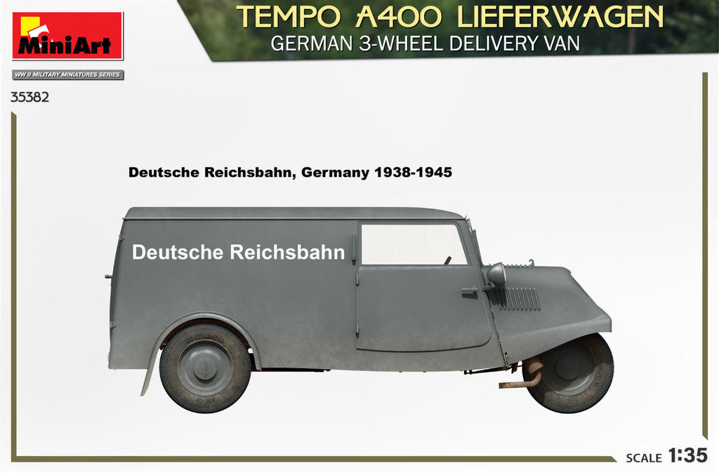 MiniArt 1/35 A400 Tempo Lieferewagen 3-Wheel Van 35382