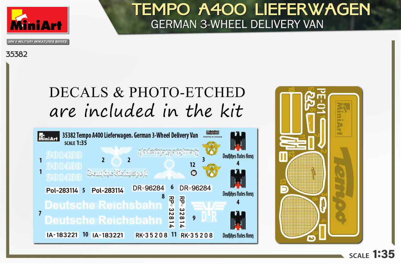 MiniArt 1/35 A400 Tempo Lieferewagen 3-Wheel Van 35382