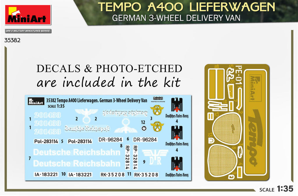 MiniArt 1/35 A400 Tempo Lieferewagen 3-Wheel Van 35382