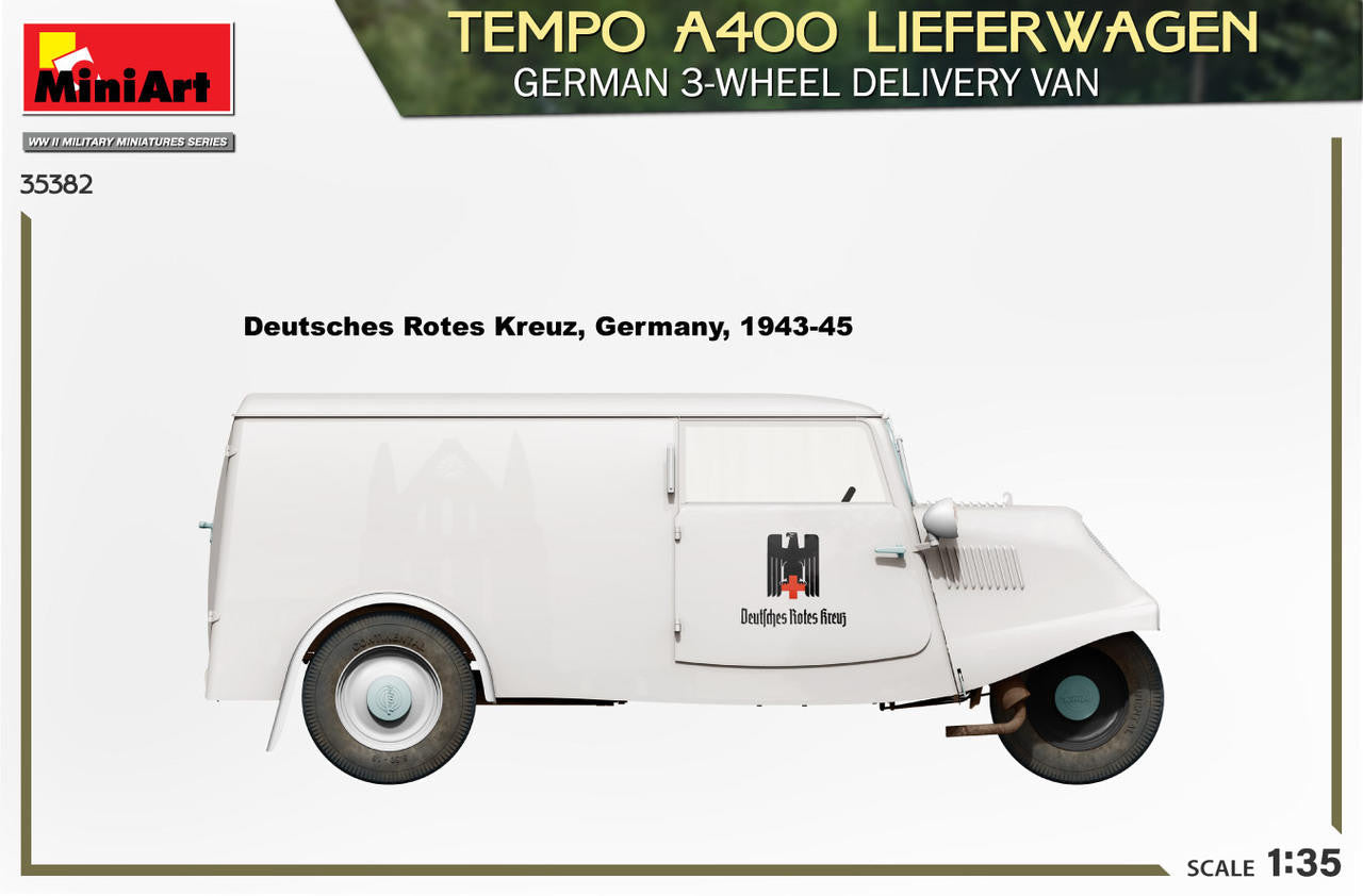 MiniArt 1/35 A400 Tempo Lieferewagen 3-Wheel Van 35382