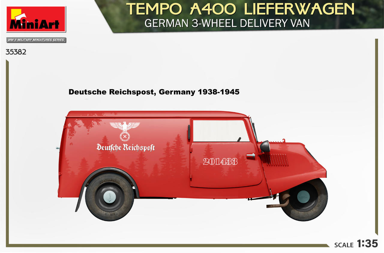 MiniArt 1/35 A400 Tempo Lieferewagen 3-Wheel Van 35382