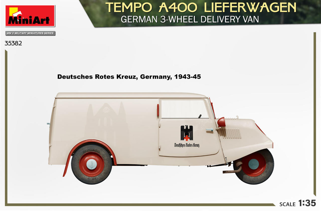 MiniArt 1/35 A400 Tempo Lieferewagen 3-Wheel Van 35382