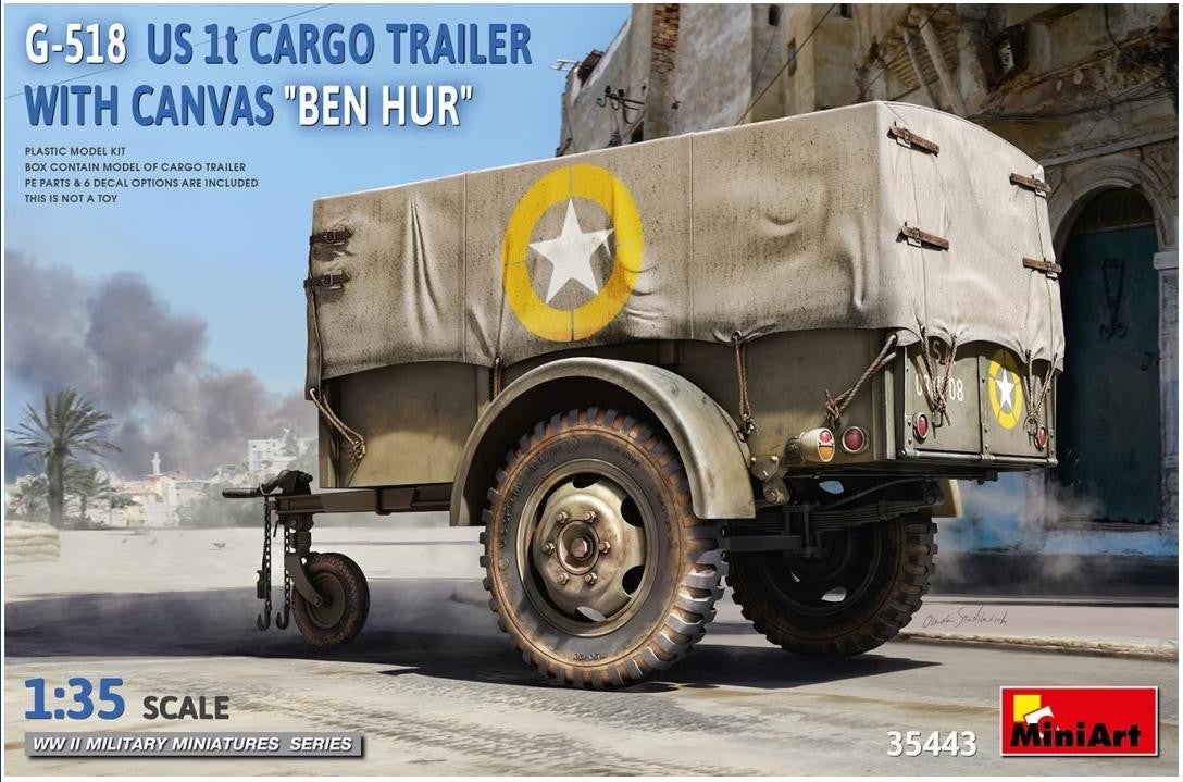 MiniArt 1/35 G-518 Trailer "Ben Hur" w/Canvas Cover 35443 