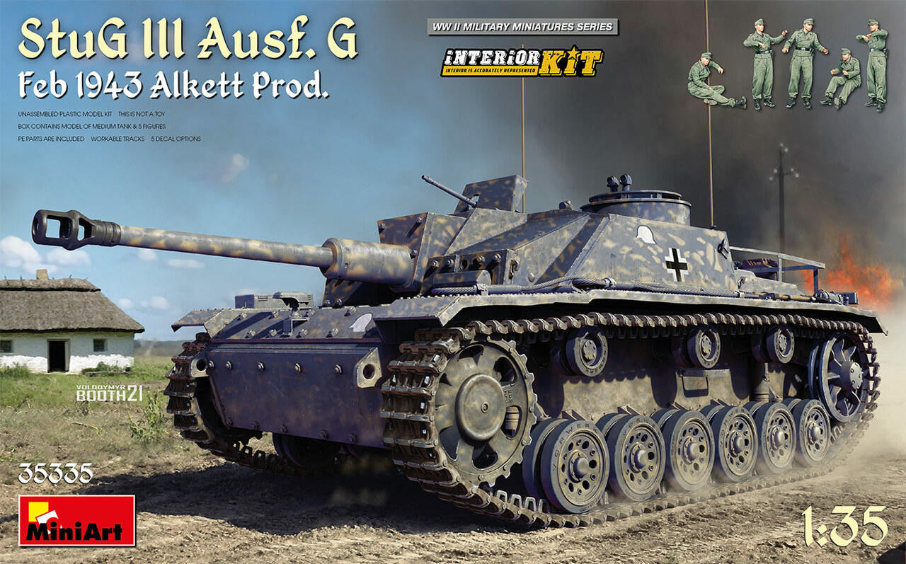 MiniArt 1/35 StuGIII AusfG AlkettProd w/Interior 35335