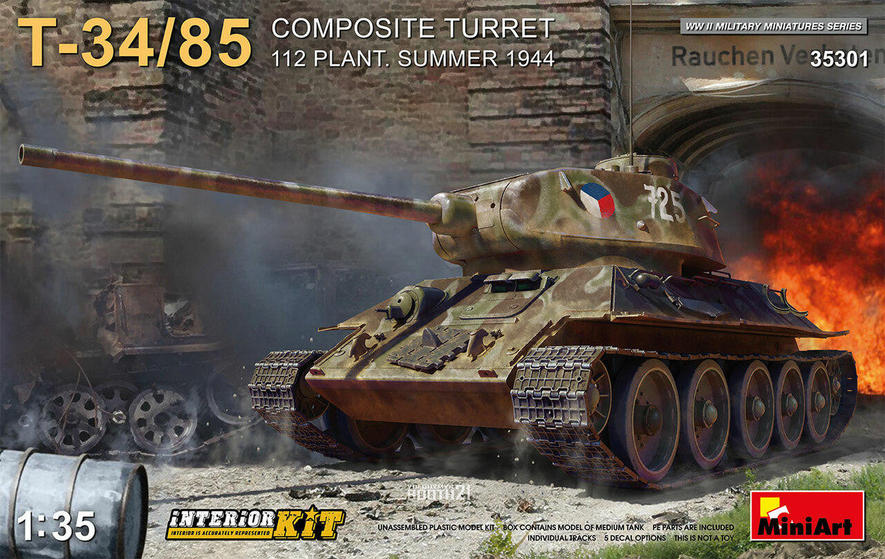 MiniArt 1/35 T-34/85 112 Plant w/Interior 35301