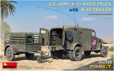 1/35 US Army K-51 Radio Truck w/Trailer & Interior 35418