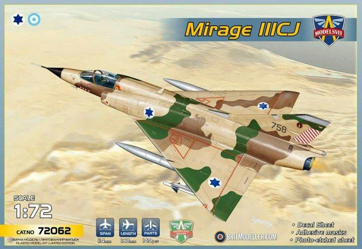 Modelsvit 1/72 Mirage IIICJ Israel and Argentina 72062