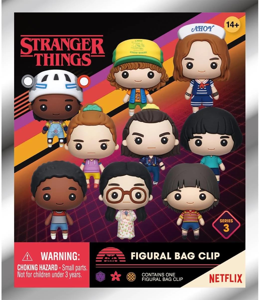 Stranger Things 3D Foam Bag Clip, Series 3, package front