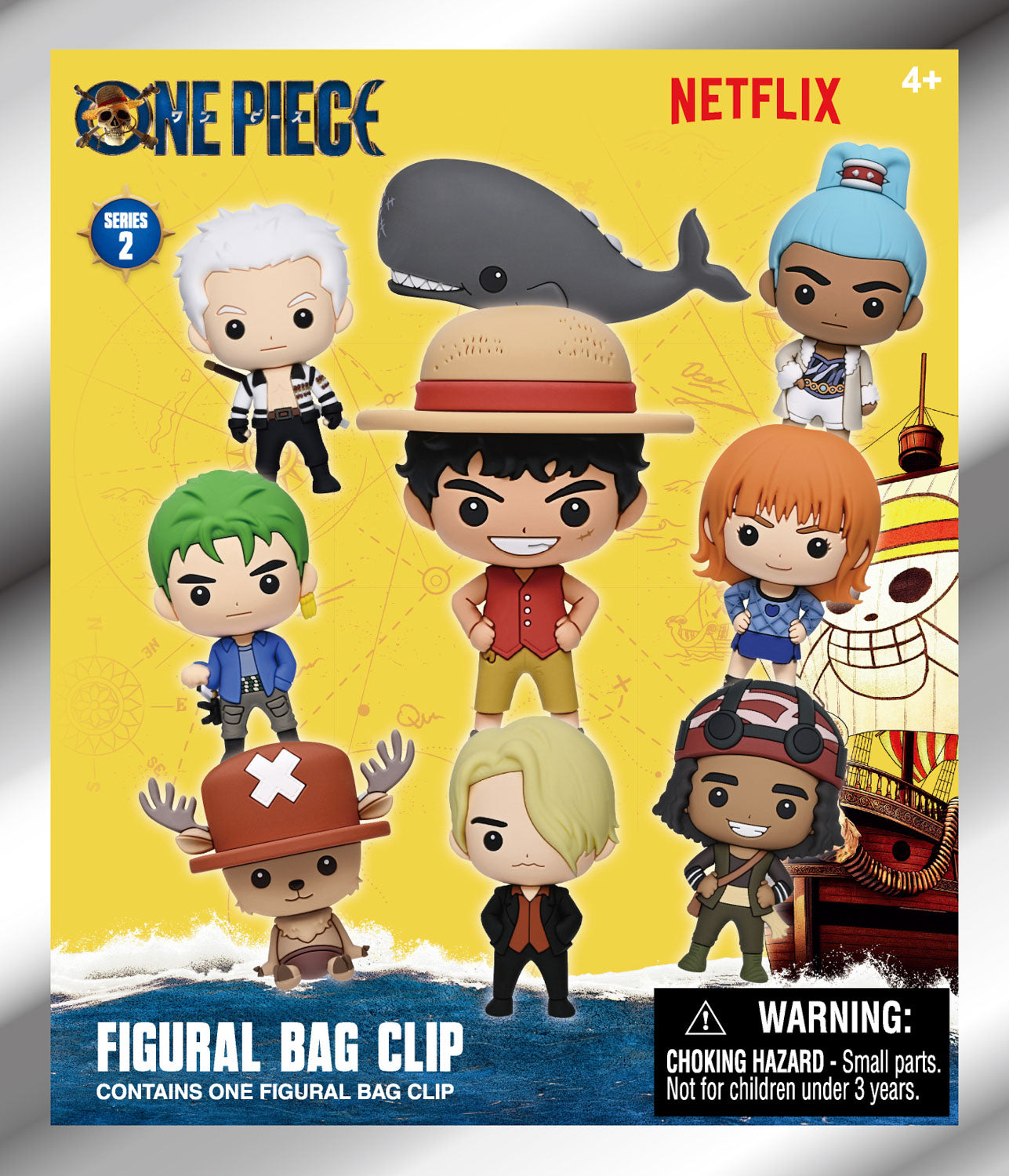 One Piece Live Action 3D Foam Bag Clip, Series 2, package front