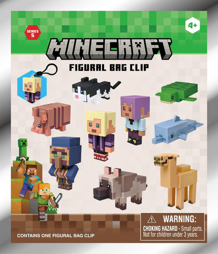 Minecraft 3D Foam Bag Clip, Series 5, package front