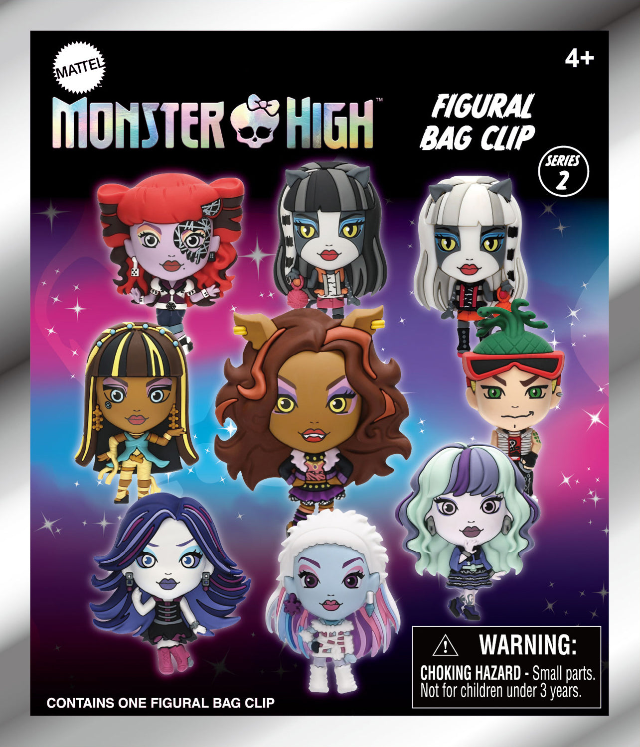 Monster High 3D Foam Bag Clip, Series 2, package front