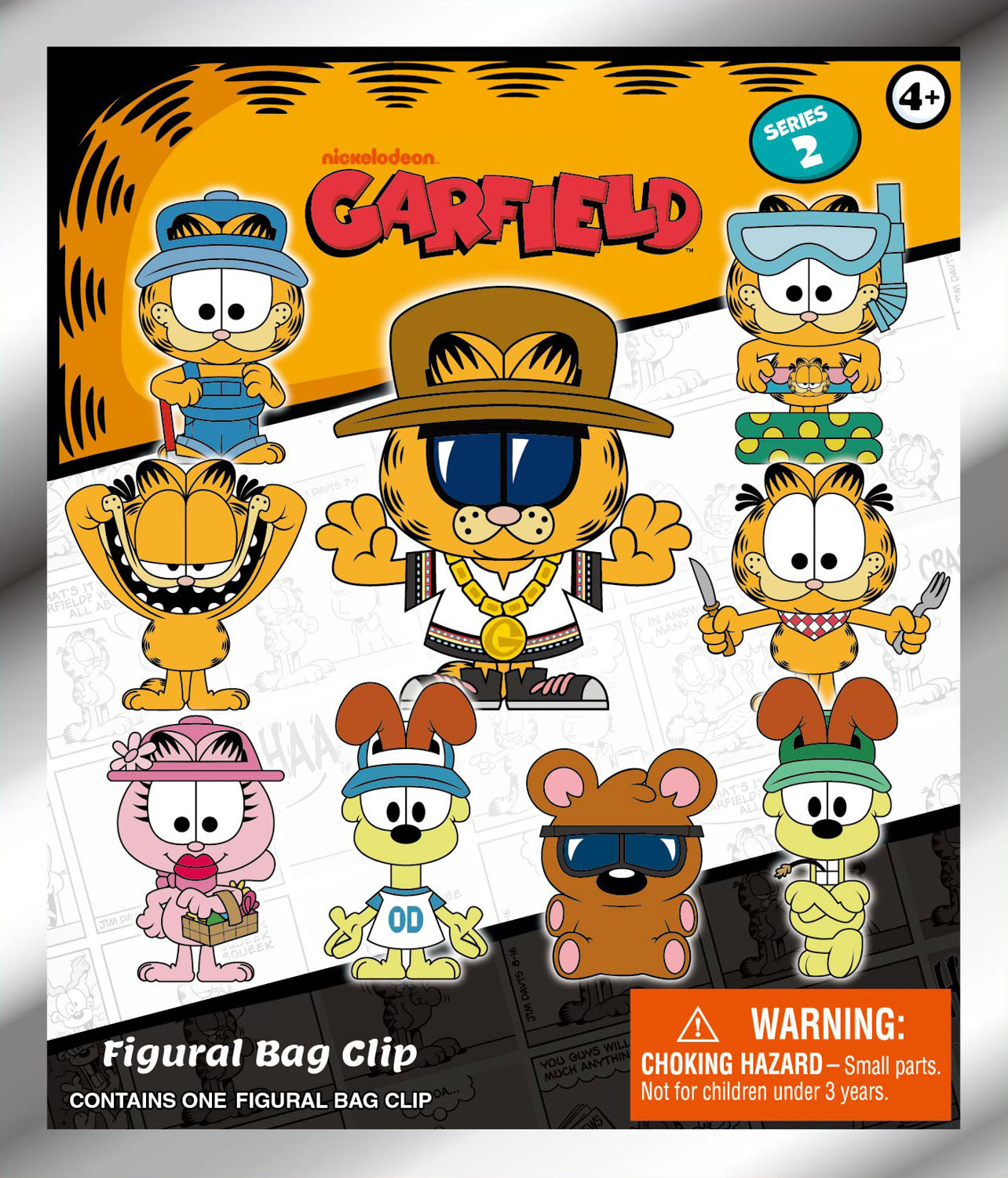Garfield 3D Foam Bag Clip, Series 2, package front
