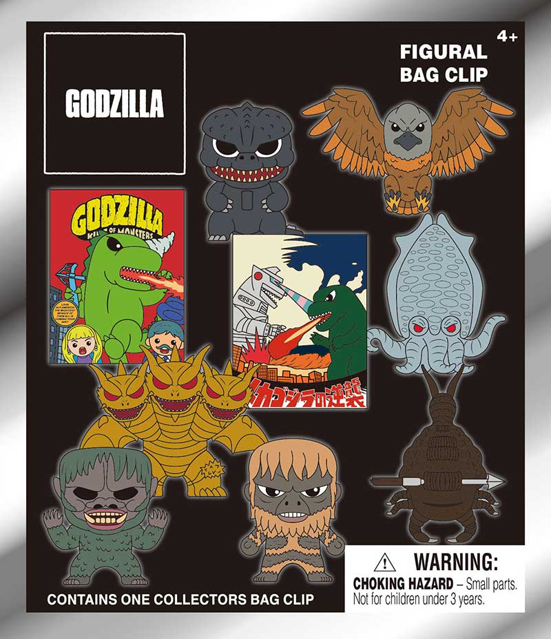 Godzilla 3D Foam Bag Clip, Series 7, package front