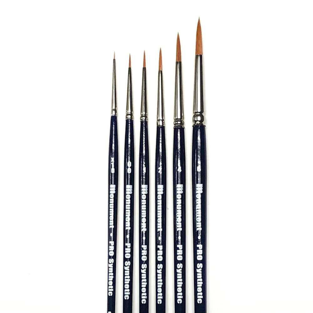 Monument Hobbies Pro Synthetic Brush Set (6) 