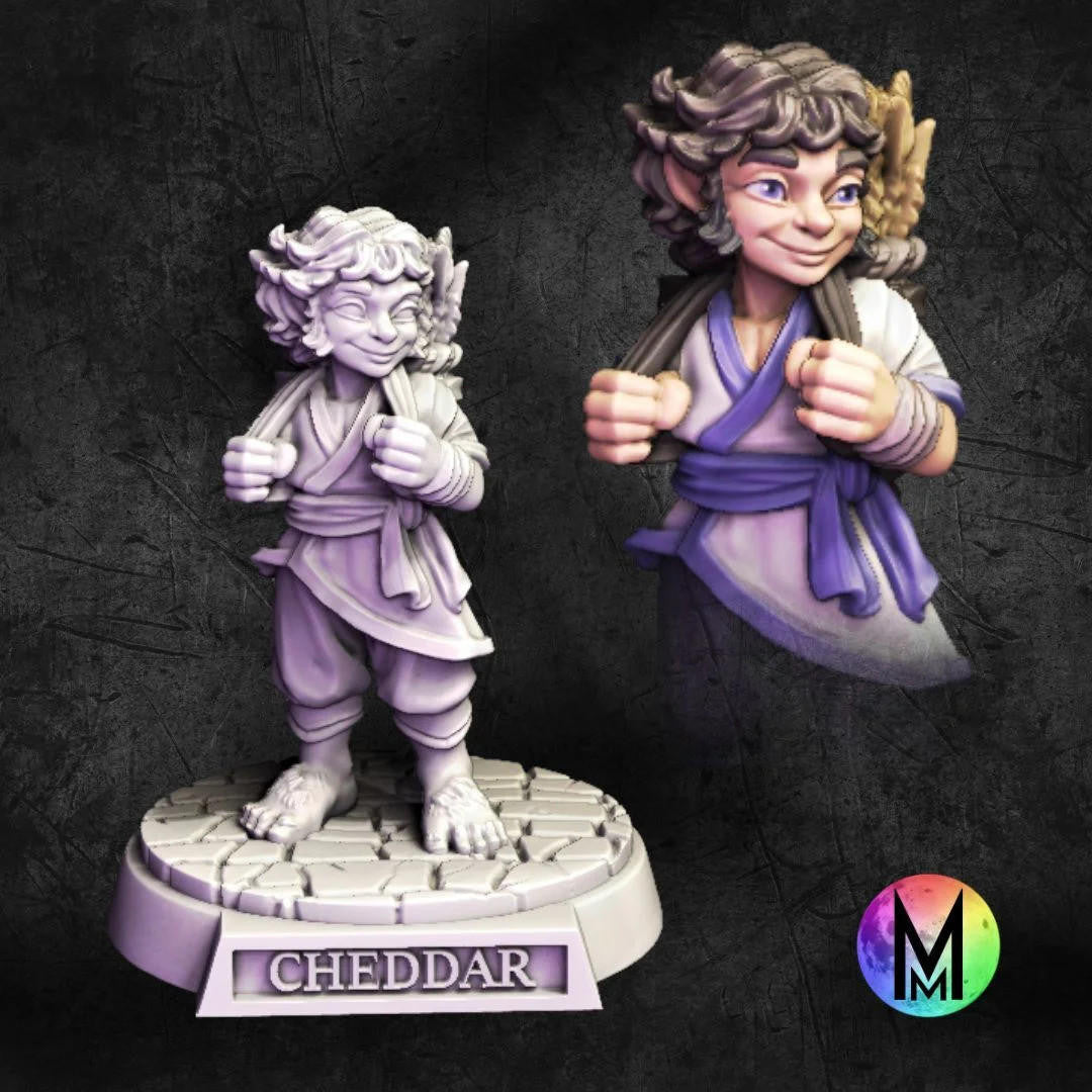 Moonlight Minis Cheddar the Halfling Townsfolk 