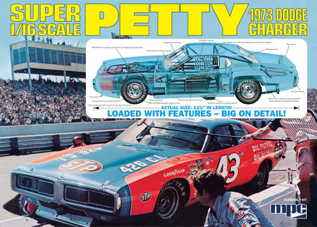 MPC 1/16 1973 Dodge Charger Petty M938 