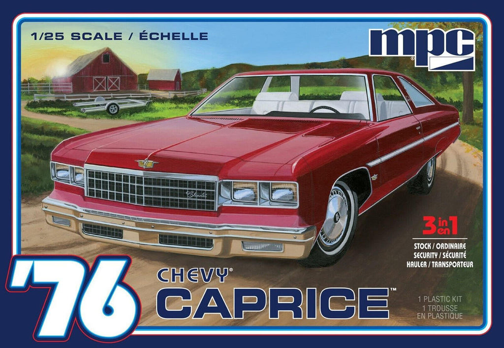 MPC 1/25 1976 Chevy Caprice w/Trailer 963M