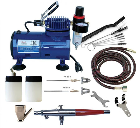 Paasche Airbrush VL Airbrush Set w/D500SR Compressor VL100D 