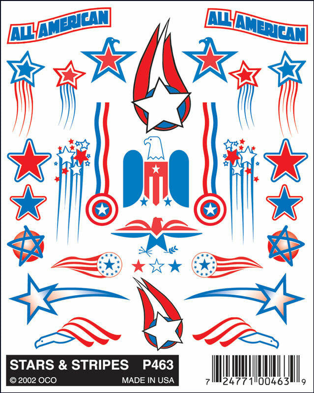 PineCar Stars and Stripes Stick-On Decals 463