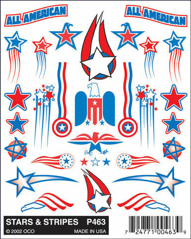 Stars & Stripes Stick-On Decals 463