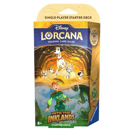 Ravensburger Disney Lorcana: Into the Inklands Starter Deck (Amber/Emerald) 