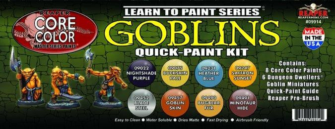 Reaper Learn to Paint Goblins Quick-Paint Kit 09914