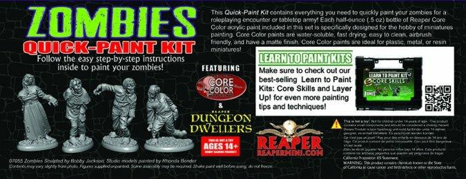 Reaper Learn to Paint Quick-Paint Kit Zombies 09916