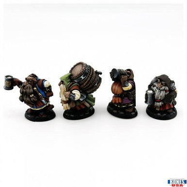 Townsfolk: Dwarven Brewmeister and Patrons (4) 30139