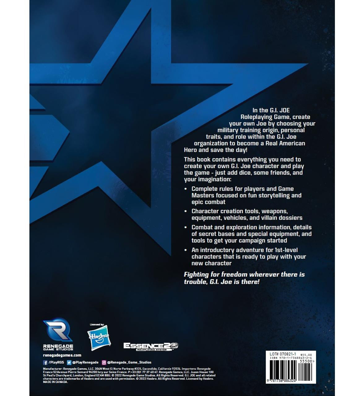 Renegade Game Studios G.I. Joe RPG Core Book 