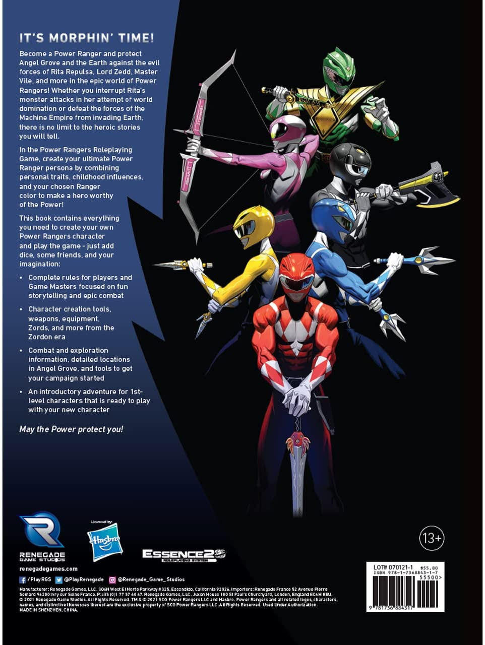 Renegade Game Studios Power Rangers RPG Core Rulebook 