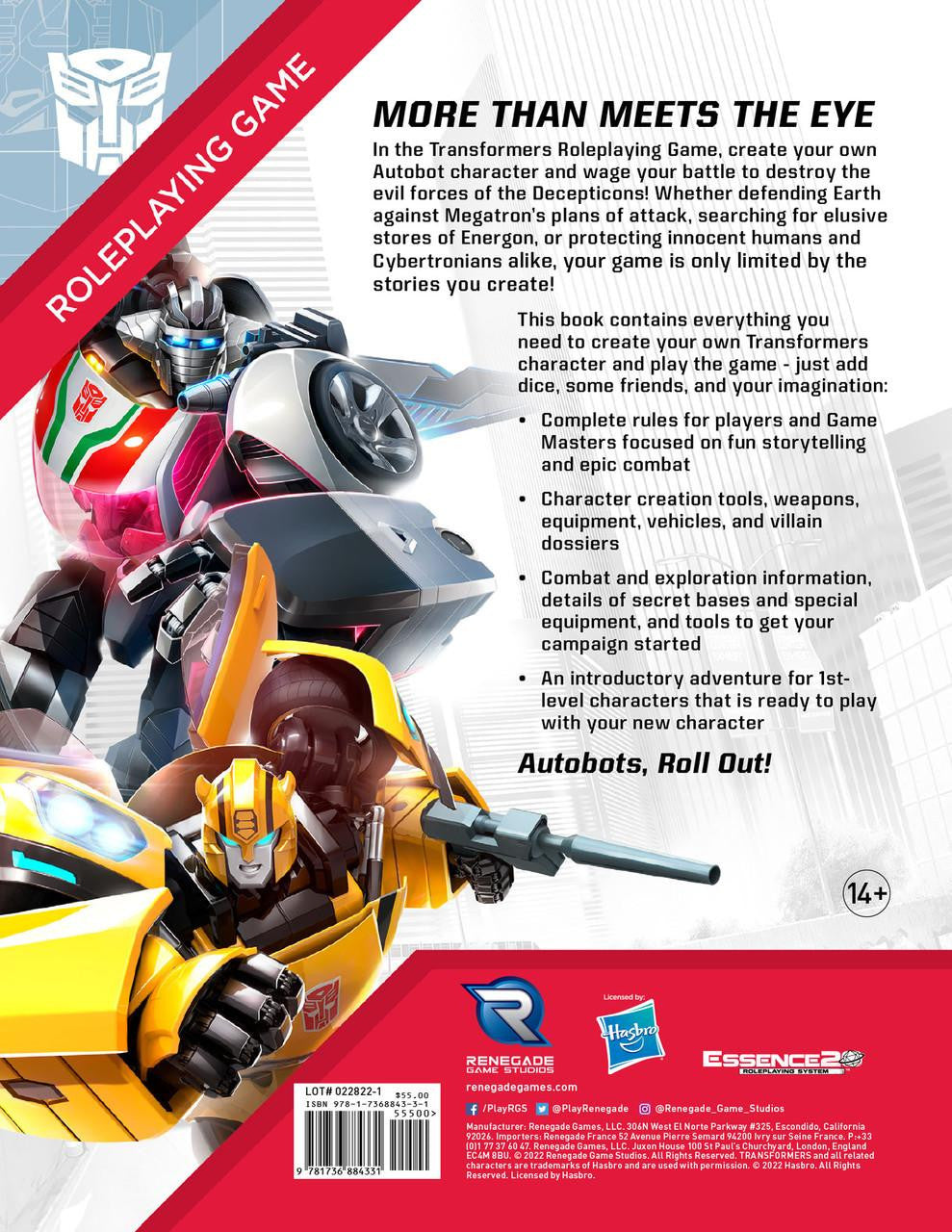 Renegade Game Studios Transformers RPG Core Book 