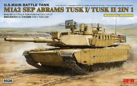 Rye Field Model 1/35 M1A2 SEP Abrams TUSK I / II w/Interior 5026