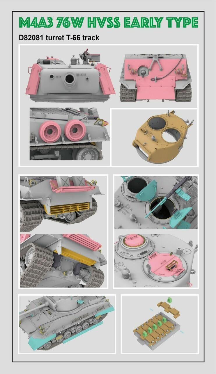 Rye Field Model 1/35 M4A3 76W HVSS Sherman Early 5058