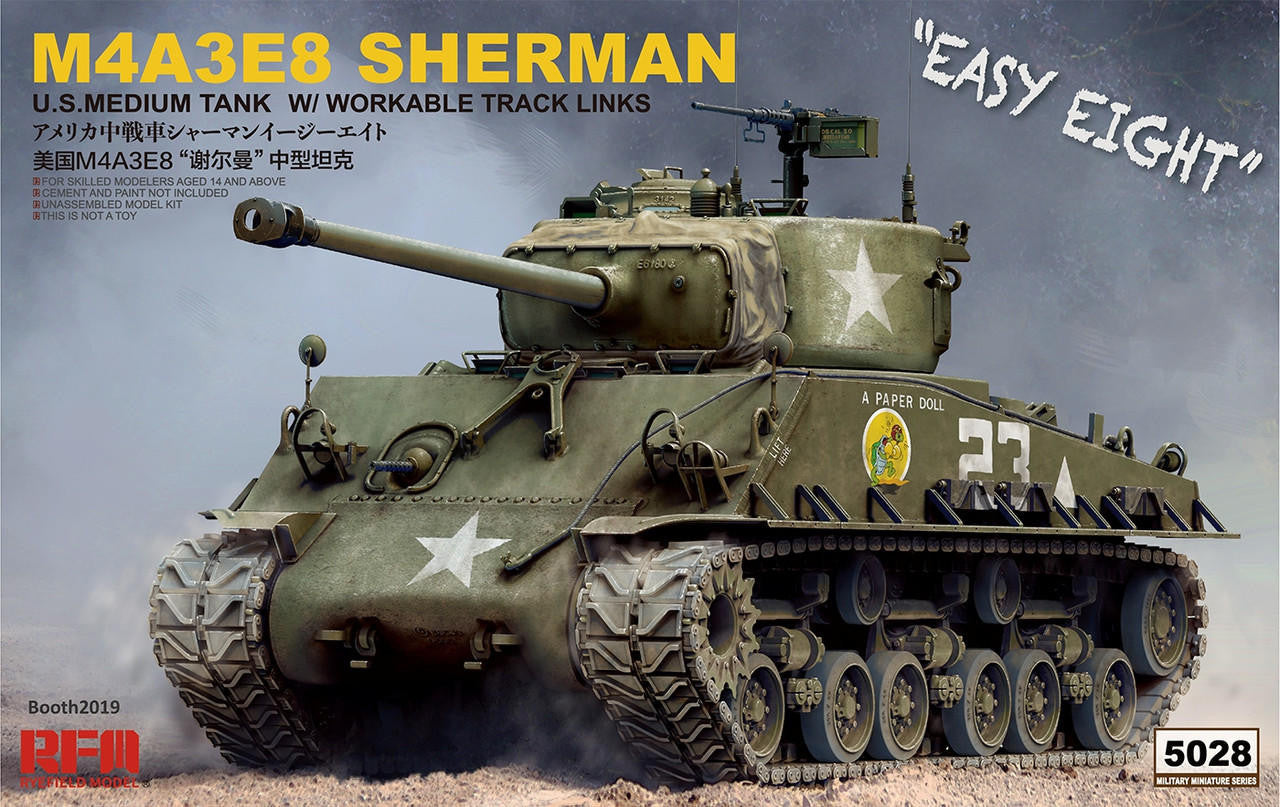 Rye Field Model 1/35 M4A3E8 Sherman Easy Eight 5028