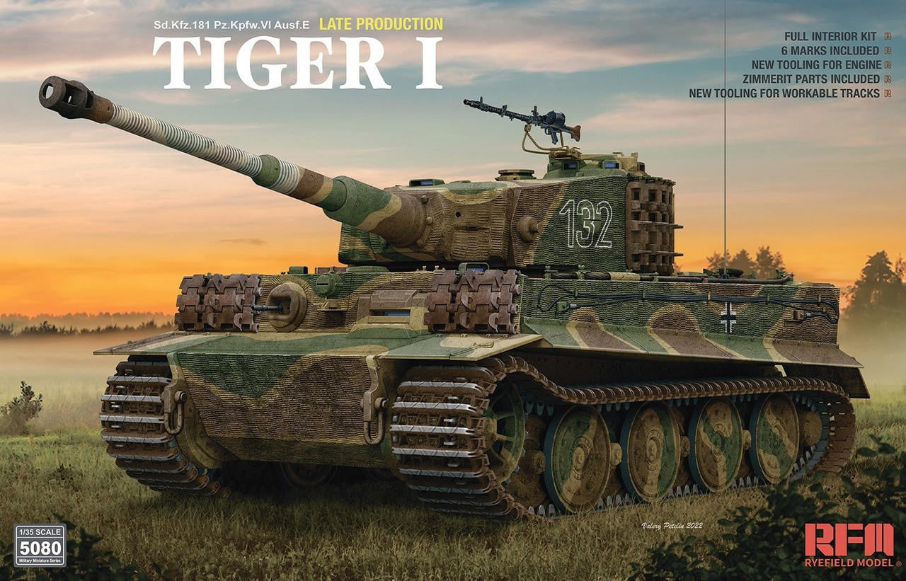 Rye Field Model 1/35 Tiger I Late w/Full Interior 5080 