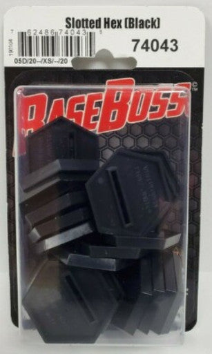 1in. Black Slotted Hex Gaming Base (20) 074043