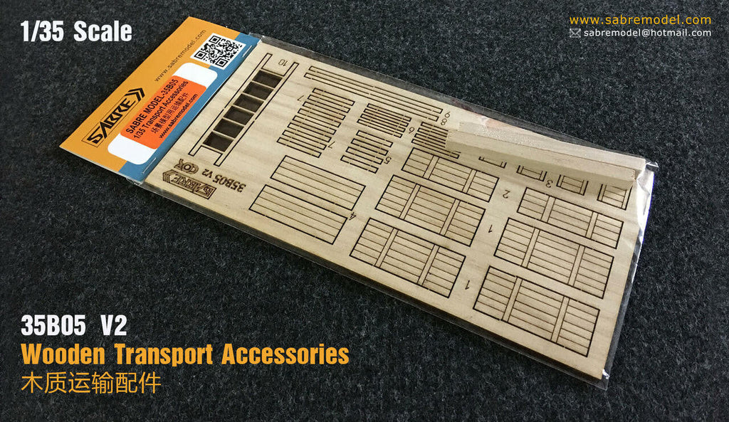 Sabre Model 1/35 Wooden Transport Accessories 35B05