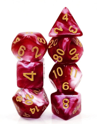 Cherry Cream RPG Dice Set