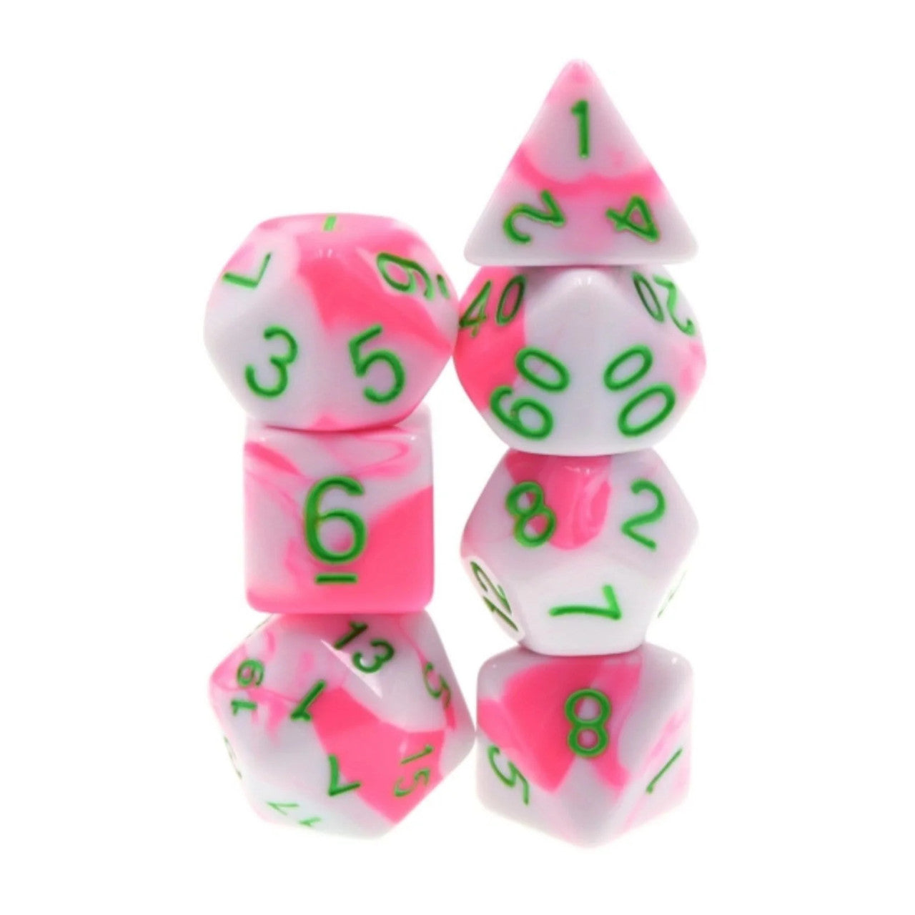 Pink Flamingo RPG Dice Set
