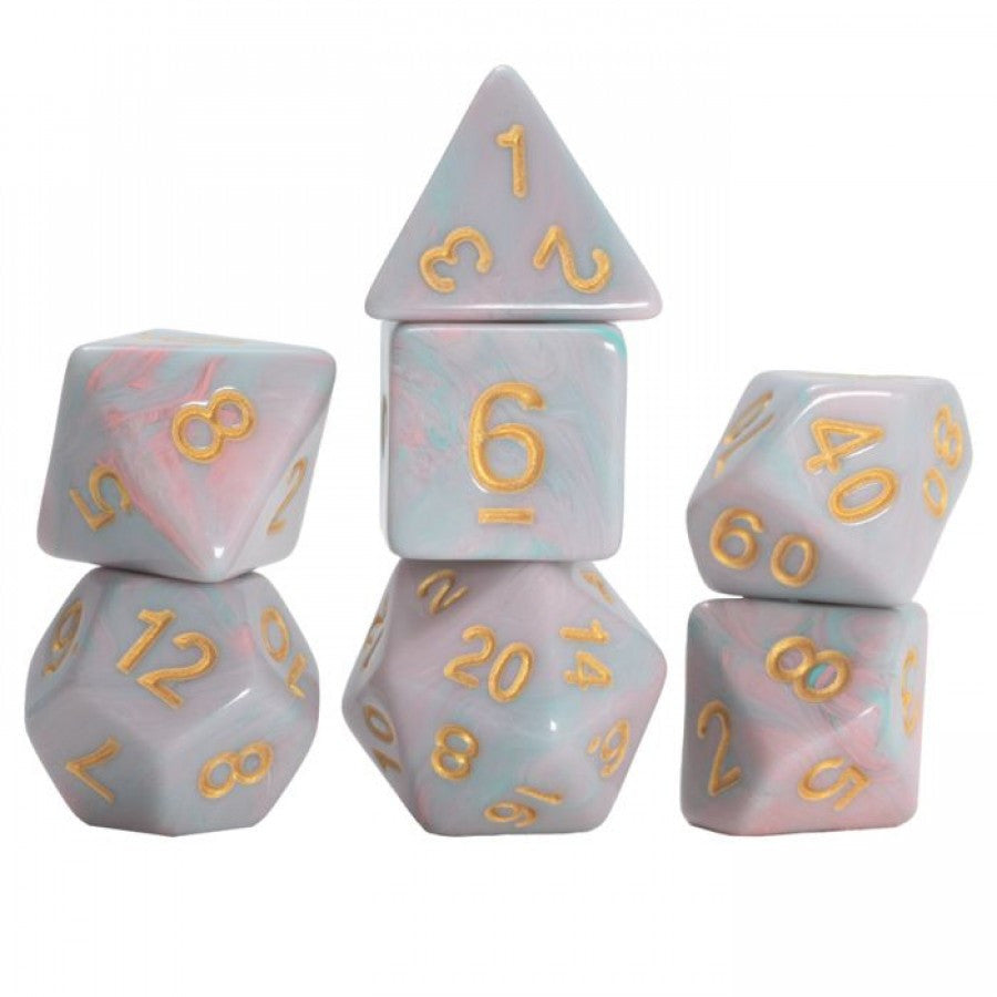 RPG Dice Set (7): Pink Unicorn