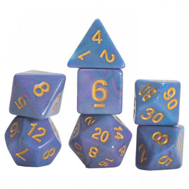 RPG Dice Set (7): Blue Unicorn