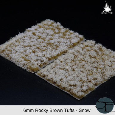 Rocky Brown Snow Frosted Natural 6mm Dry Tufts