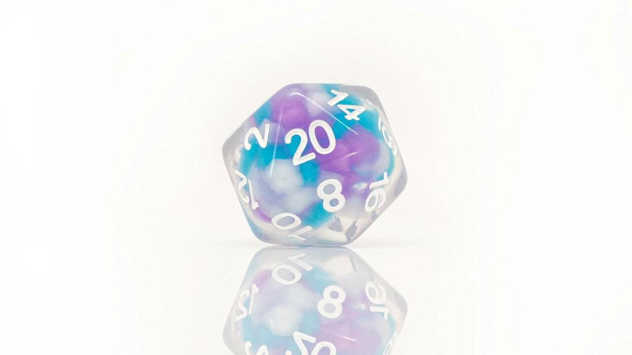 Sirius Dice RPG Dice Set 7 Cotton Candy Glowworm at LionHeart Hobby