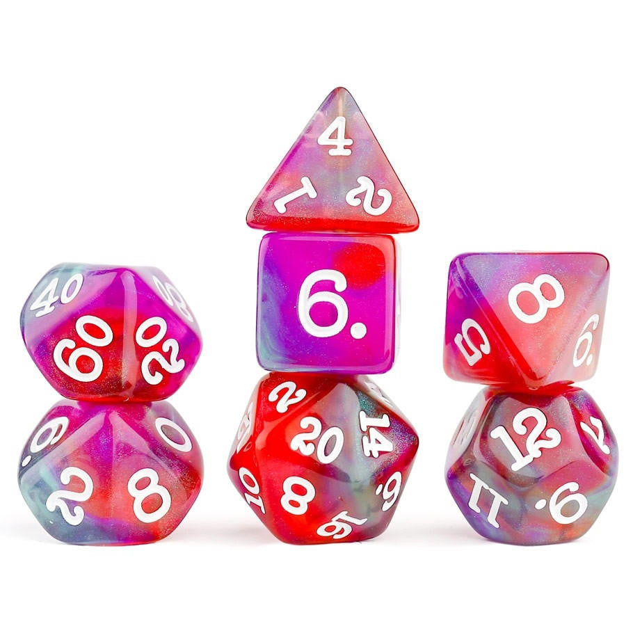 Sirius Dice RPG Dice Set (7): Dragonfruit 